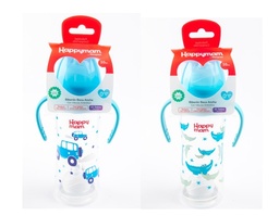 [07HM001C] BIBERON BOCA ANCHA X10 ONZ DOBLE TETINA HAPPYMAM NIÑO